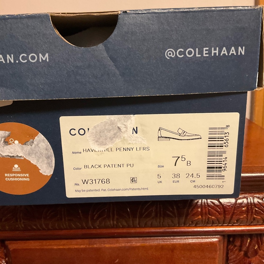 Cole Haan Women’s  Black Patent Leather Loafers - Picture 7 of 7